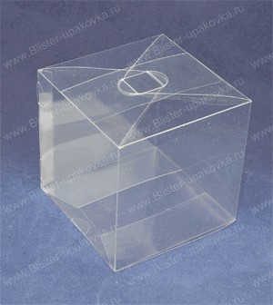 Прозрачная пластиковая коробка 100x100x100